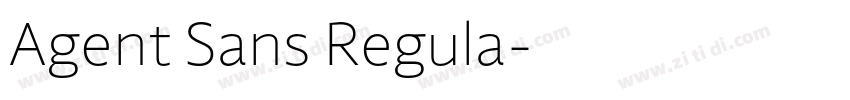 Agent Sans Regula字体转换